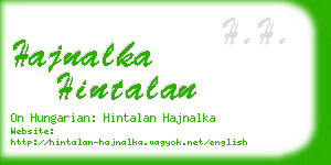 hajnalka hintalan business card